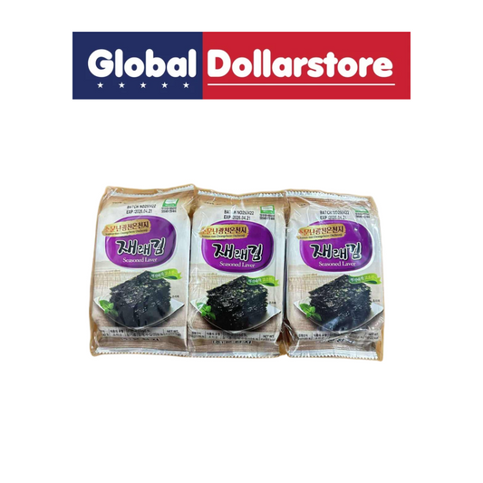 Crisp and delicious seasoned laver seaweed sheets, perfectly toasted and lightly salted for an irresistible snack. Each bite delivers authentic Korean flavor with a satisfying crunch. Enjoy straight from the package or add to rice bowls, sushi, and other dishes. A pantry staple for seafood lovers and those craving a savory, nutrient-rich treat.
