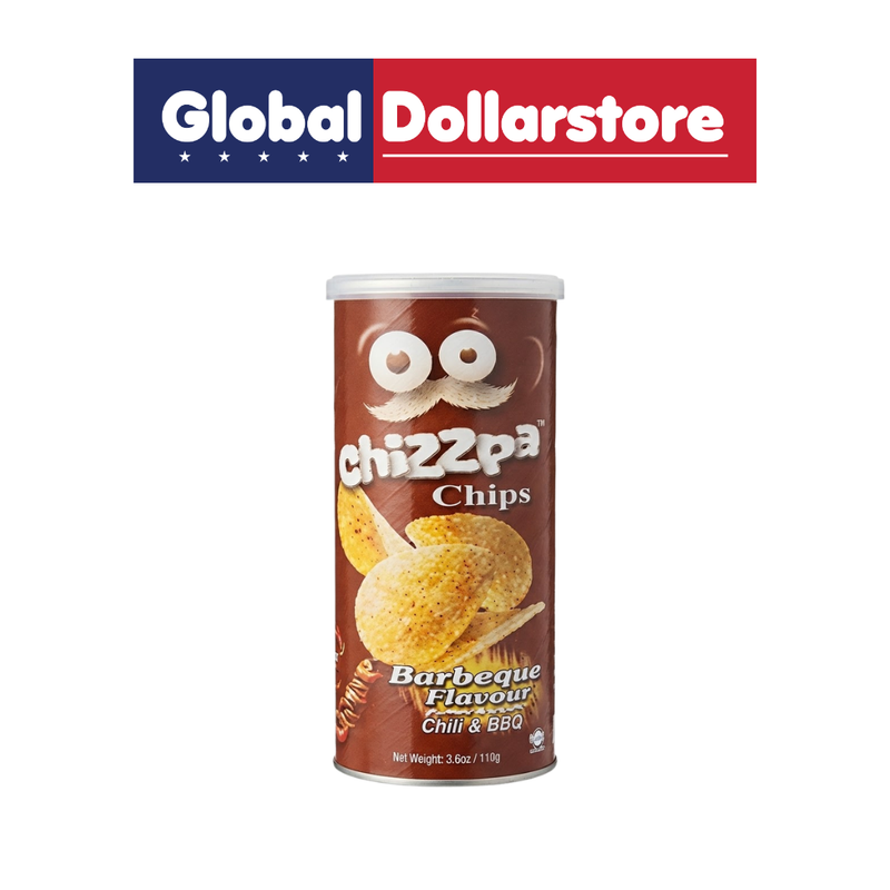 Chizzpa Barbecue Potato Chips snack pack featuring crispy potato chips with a smoky, savory barbecue flavor, presented in vibrant Chizzpa packaging for a flavorful snack.
