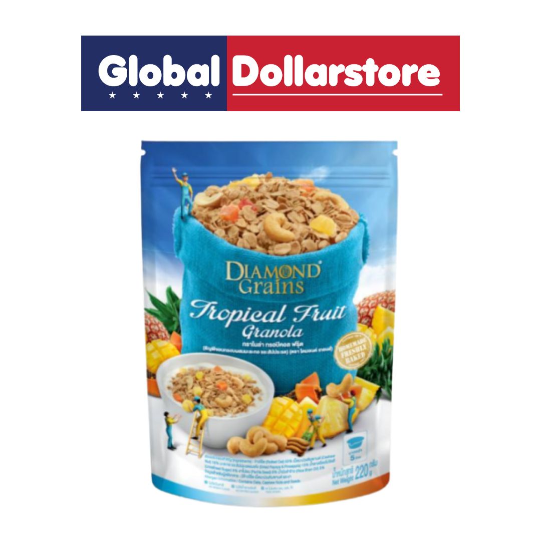 DIAMOND GRAINSTROPICAL FRUIT GRANOLA CASHEW NUT&PERILLA SEED 220G