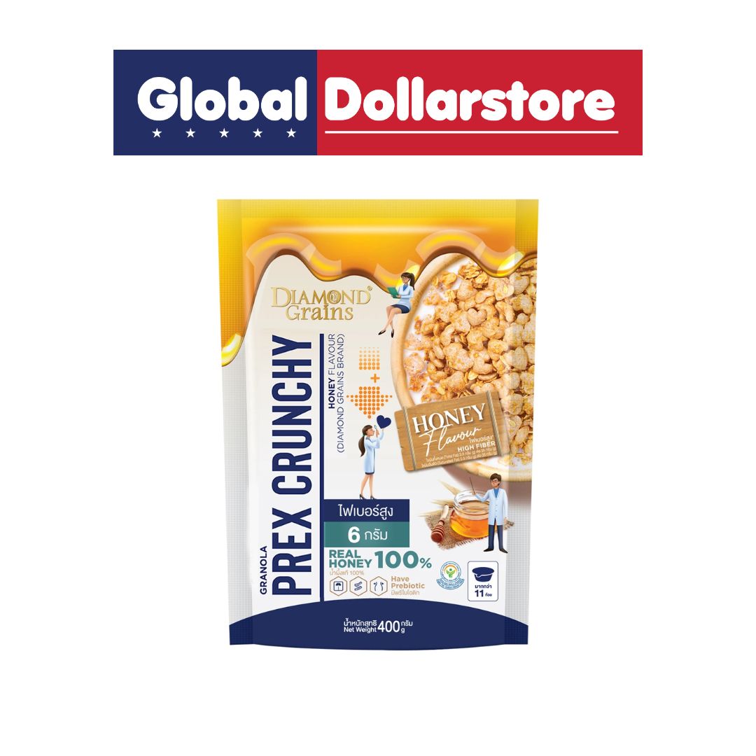 DIAMOND GRAINS PREX CRUNCHY HONEY FLAVOUR 400G