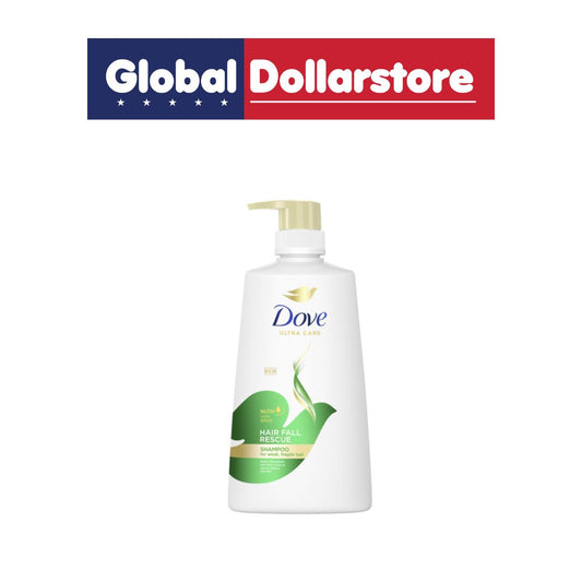 Dove hair care product with Global Dollarstore logo above it
