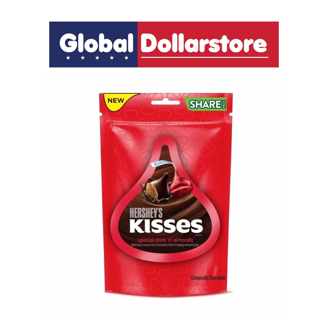 HERSHEY'S KISSES DARK ALMOND CHOCOLATE 100.8G/48