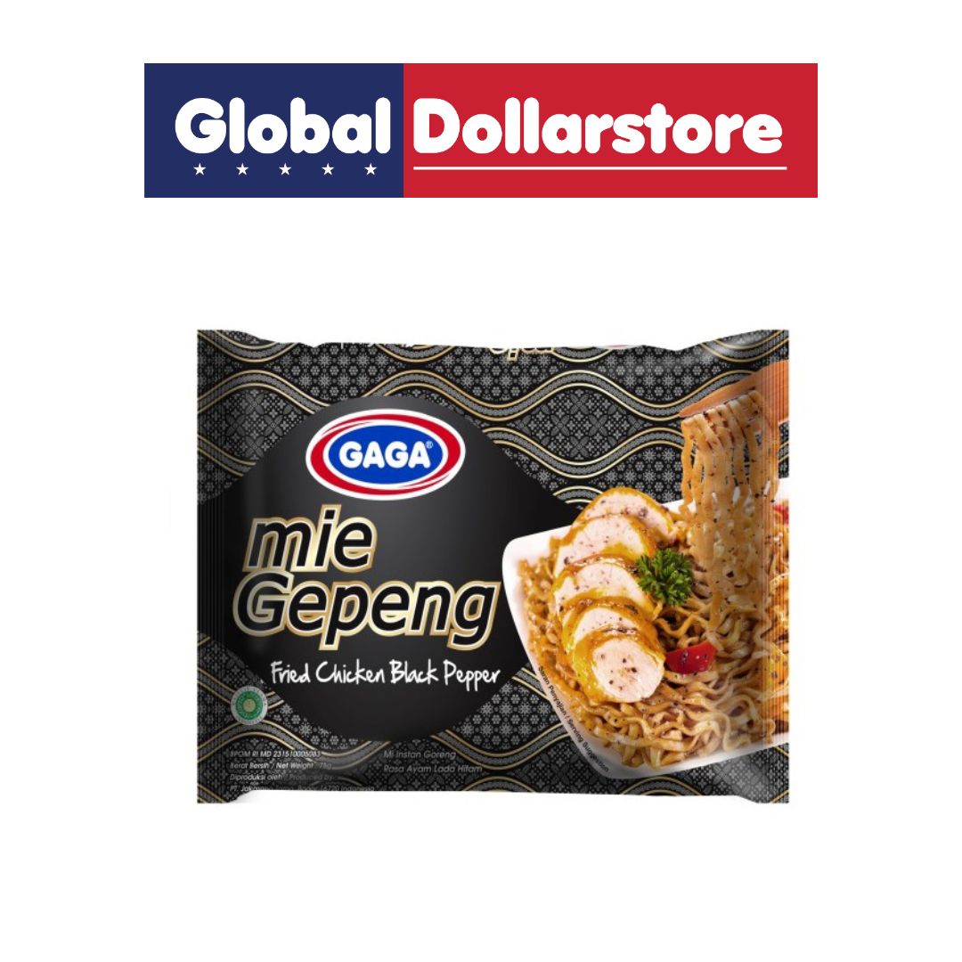 GAGA MIE GEPENG FRIED CHICKEN BLACK PEPPER 75G/40