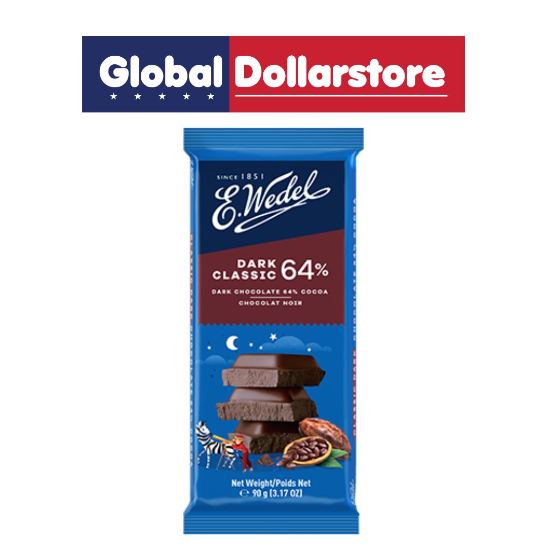 E.WEDEL CLASSIC DARK CHOCOLATE 64% COCOA 90G/22