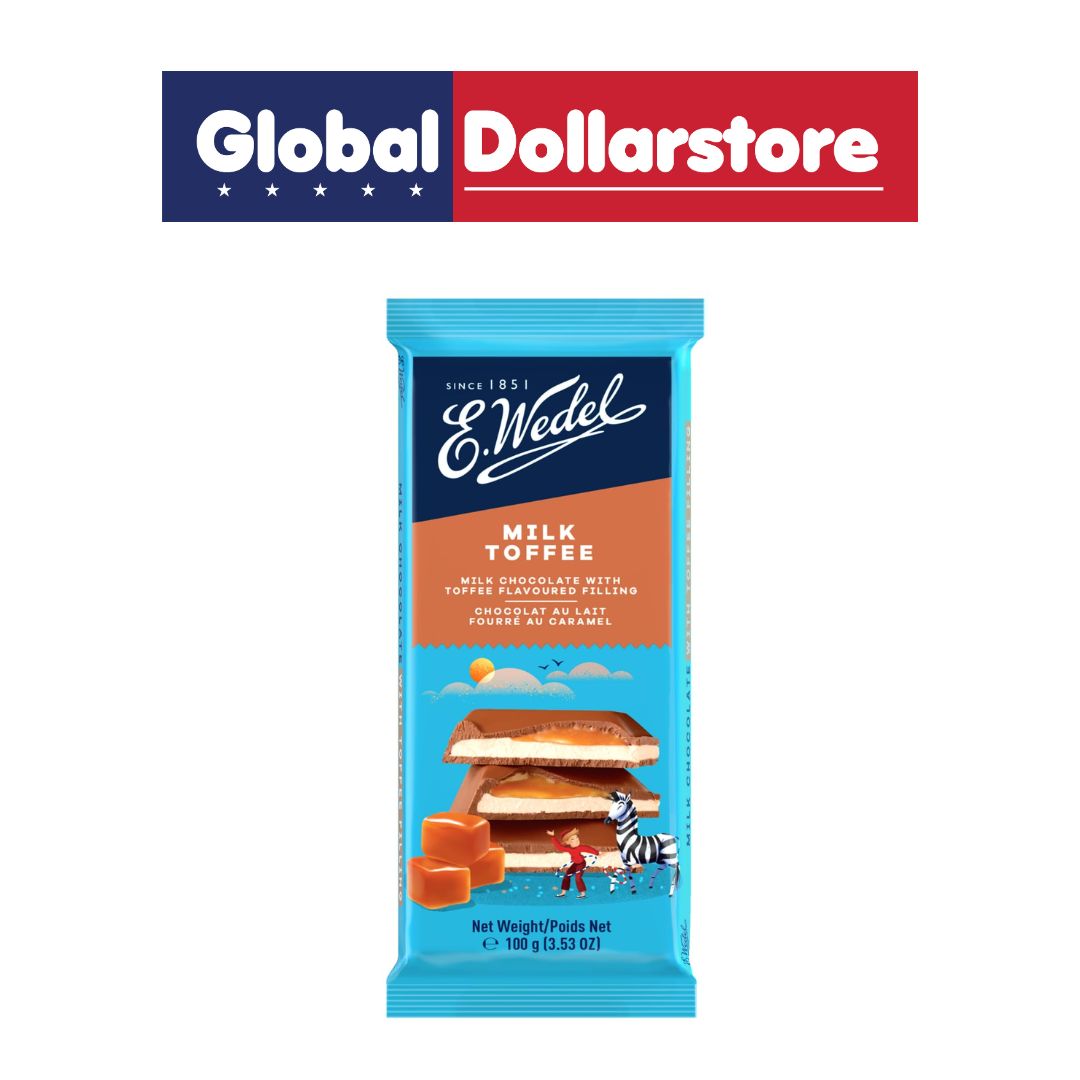 E.WEDEL MILK CHOCOLATE WITH TOFFEE 100G/20