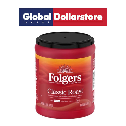 FOLGERS CLASSIC ROAST MEDIUM 9.6OZ/6