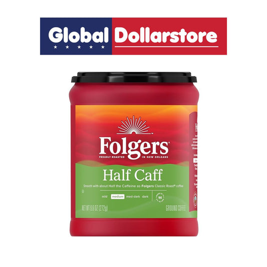FOLGERS HALF CAFF MEDIUM 9.6OZ/6