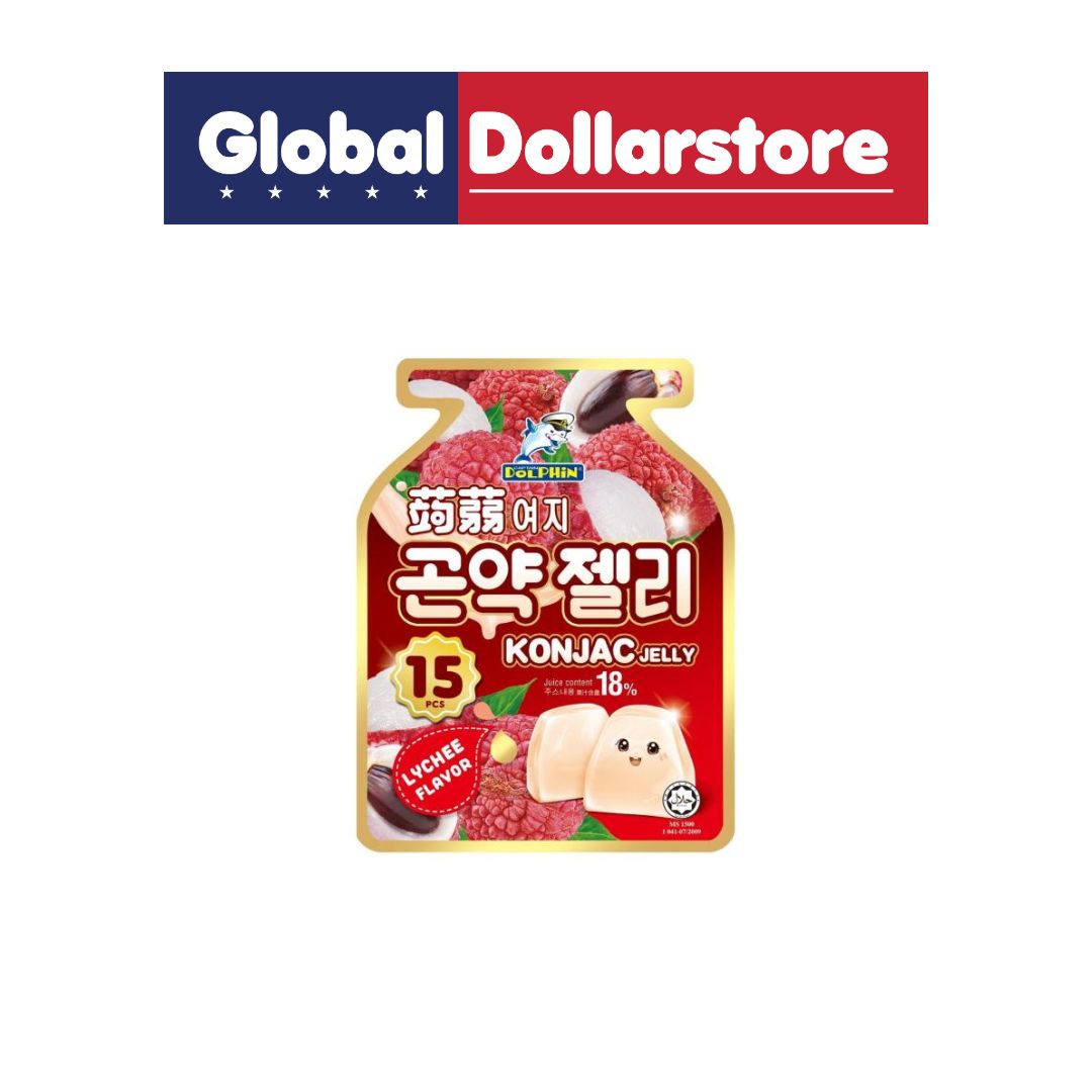 DOLPHIN KONJAC JELLY LYCHEE 15S 20G/24