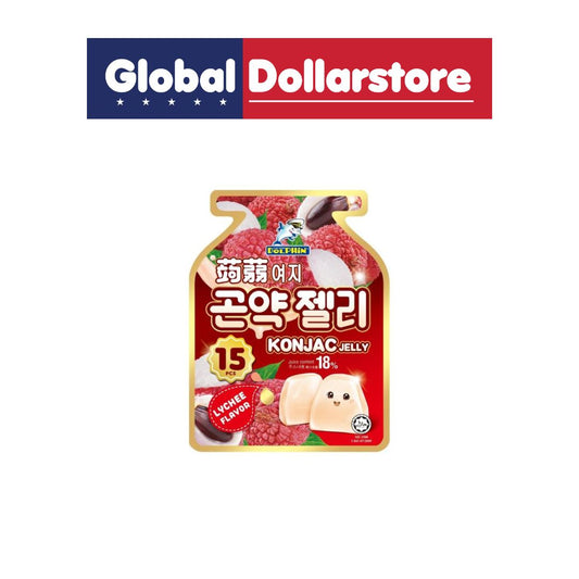 DOLPHIN KONJAC JELLY LYCHEE 15S 20G/24