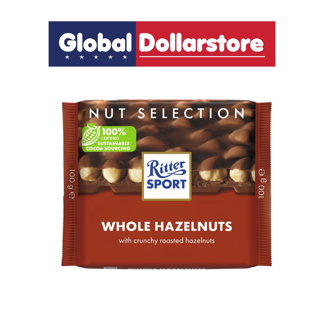 RITTER SPORT WHOLE HAZELNUTS 100G/10