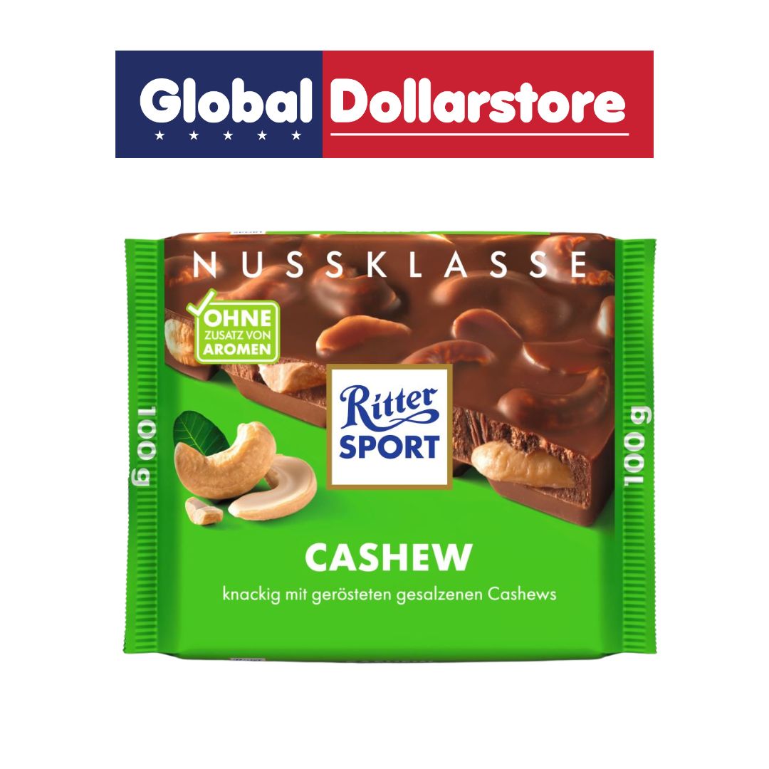 RITTER SPORT CASHEW NUTS CHOCOLATE 100G/12