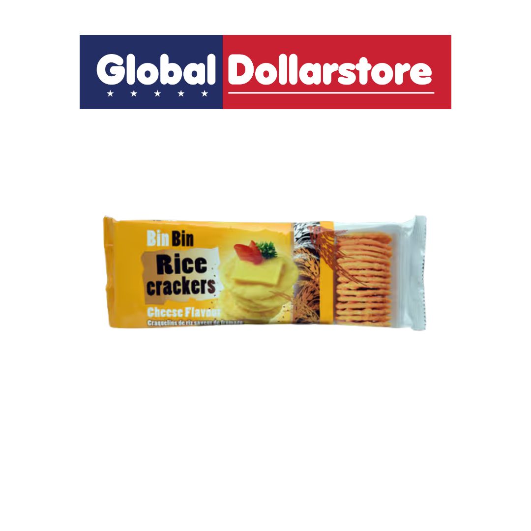 BIN BIN RICE THIN CRACKERS CHEESE FLAVOUR 100G