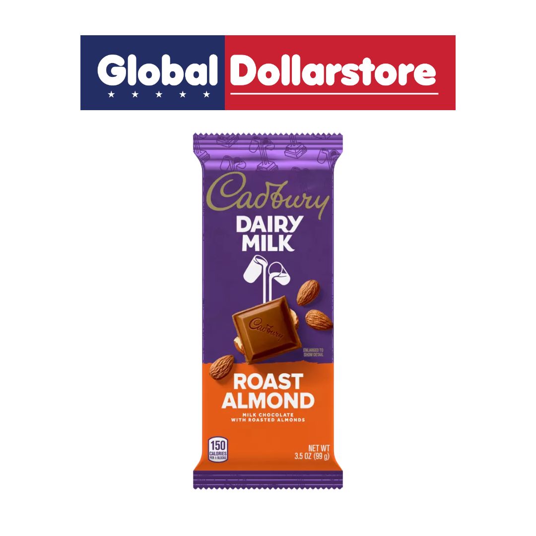 CADBURY BAR ROAST ALMONDS 130G/72