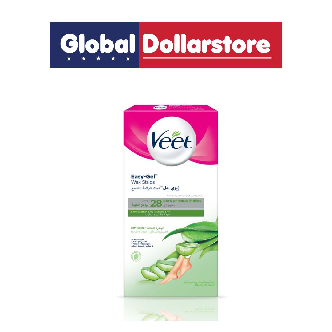 VEET WAX STRIPS FOR DRY SKIN 20s
