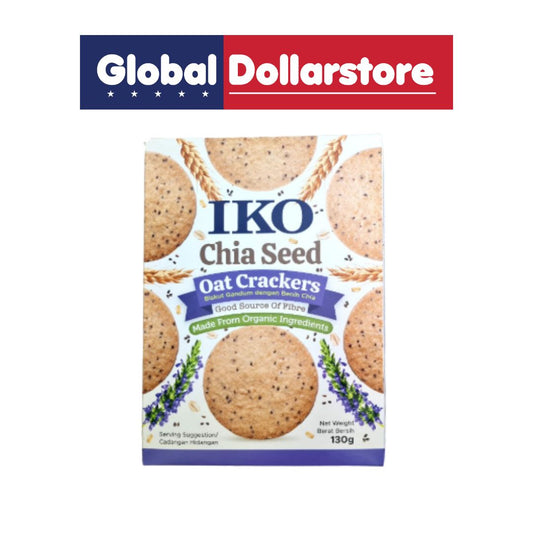 IKO ORGANIC OAT CRACKERS CHIA SEED 130G/12