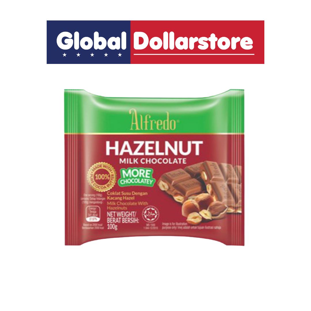 ALFREDO BAR HAZELNUT MILK CHOCOLATE 100G/12