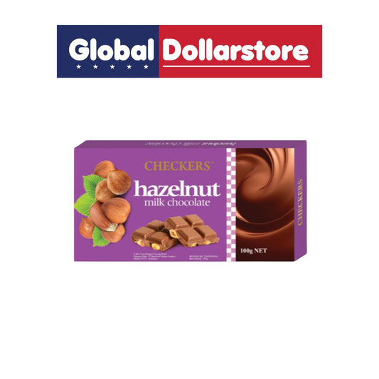 CHECKERS HAZELNUT MILK CHOCOLATE 100G/40
