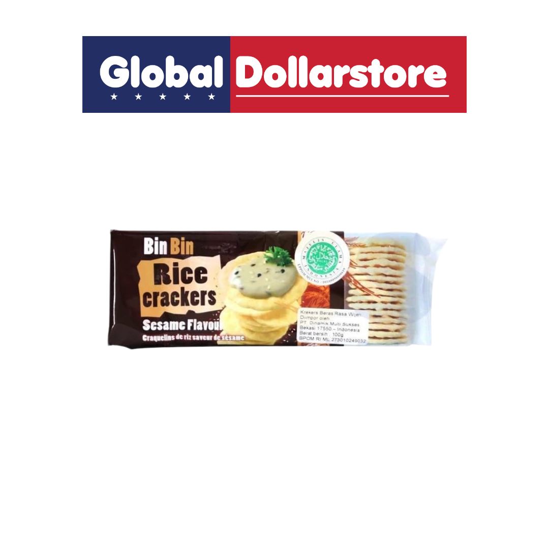BIN BIN RICE THIN CRACKERS SESAME FLAVOUR 100G