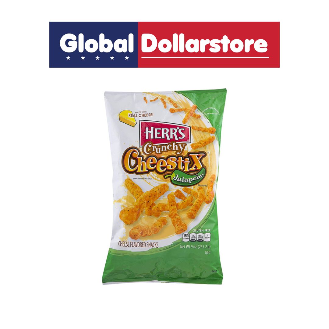 HERR'S CRUNCHY CHEESTIX JALAPENO 8OZ/8