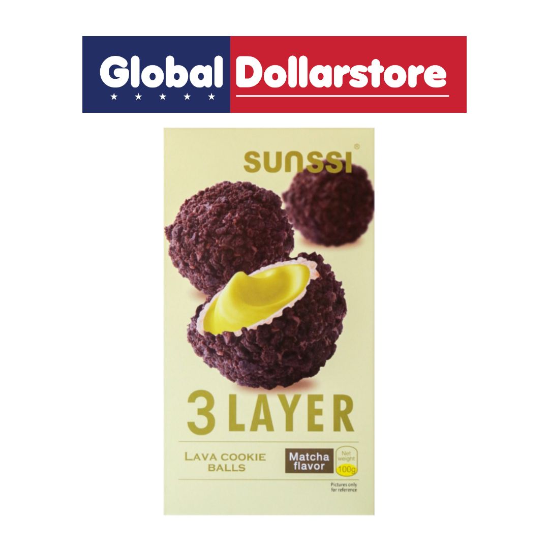 SUNSSI 3LAYER LAVA COOKIE BALLS MATCHA 100G/24