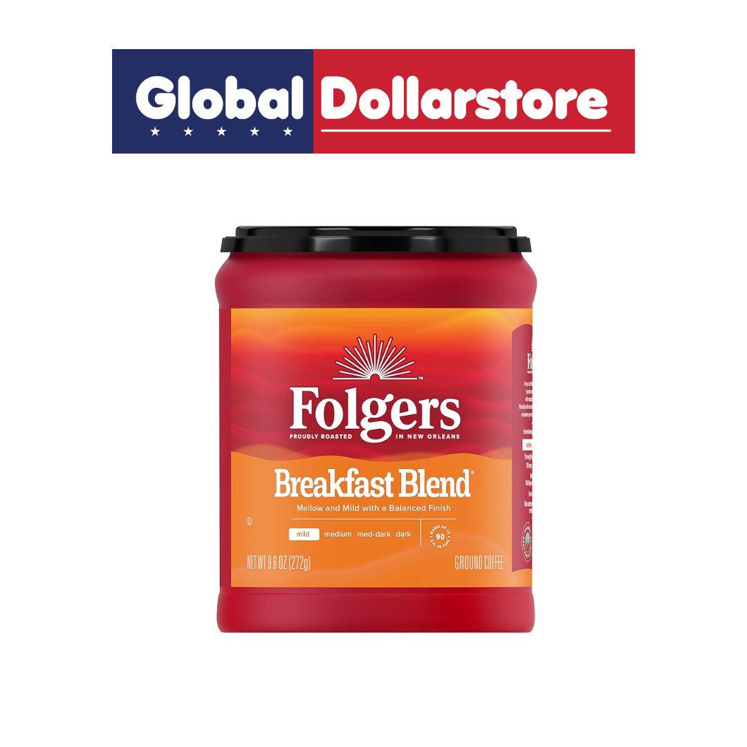FOLGERS BREAKFAST BLEND MILD 9.6OZ/6
