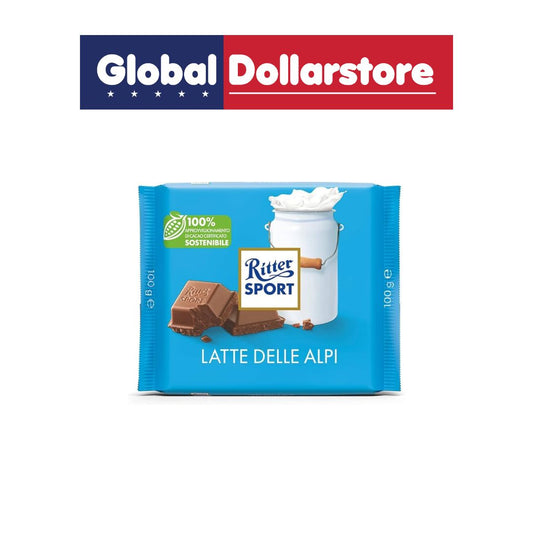 RITTER SPORTALPHINE MILK CHOCOLATE 100G/12