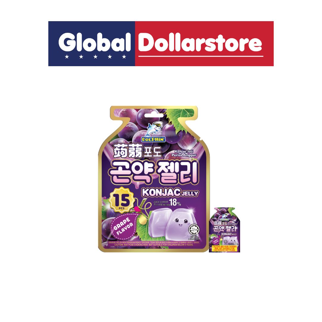 DOLPHIN KONJAC JELLY GRAPE 15S 20G/24