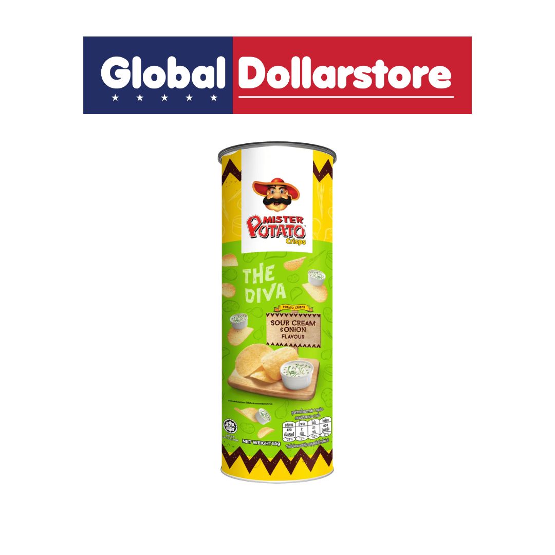 MISTER POTATO CHIPS SOUR CREAM & ONION 85G/14