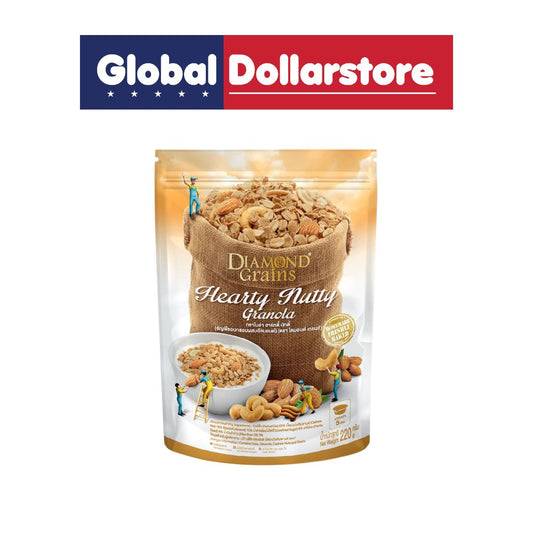 DIAMOND GRAINS HEARTY NUTTY GRANOLA W/CASHEW NUT&PERILLA SEED 220G