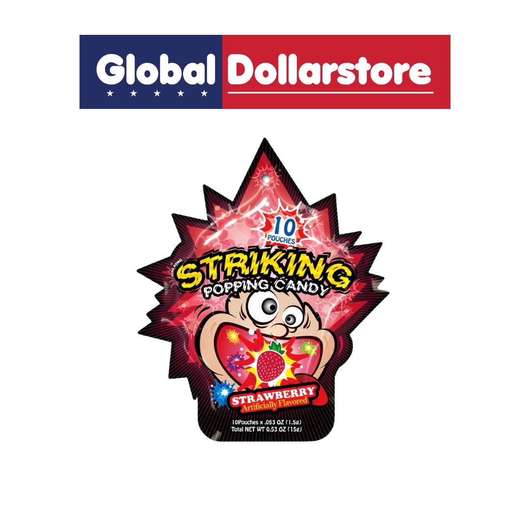 STRIKING POPPING CANDY STRAWBERRY 15G/12