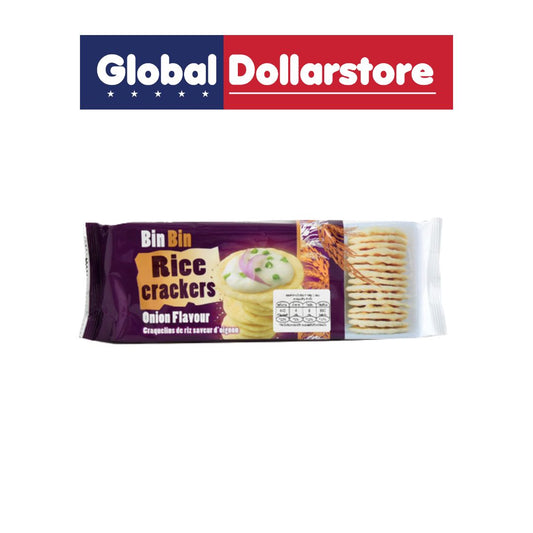 BIN BIN RICE THIN CRACKERS ONION FLAVOUR 100G