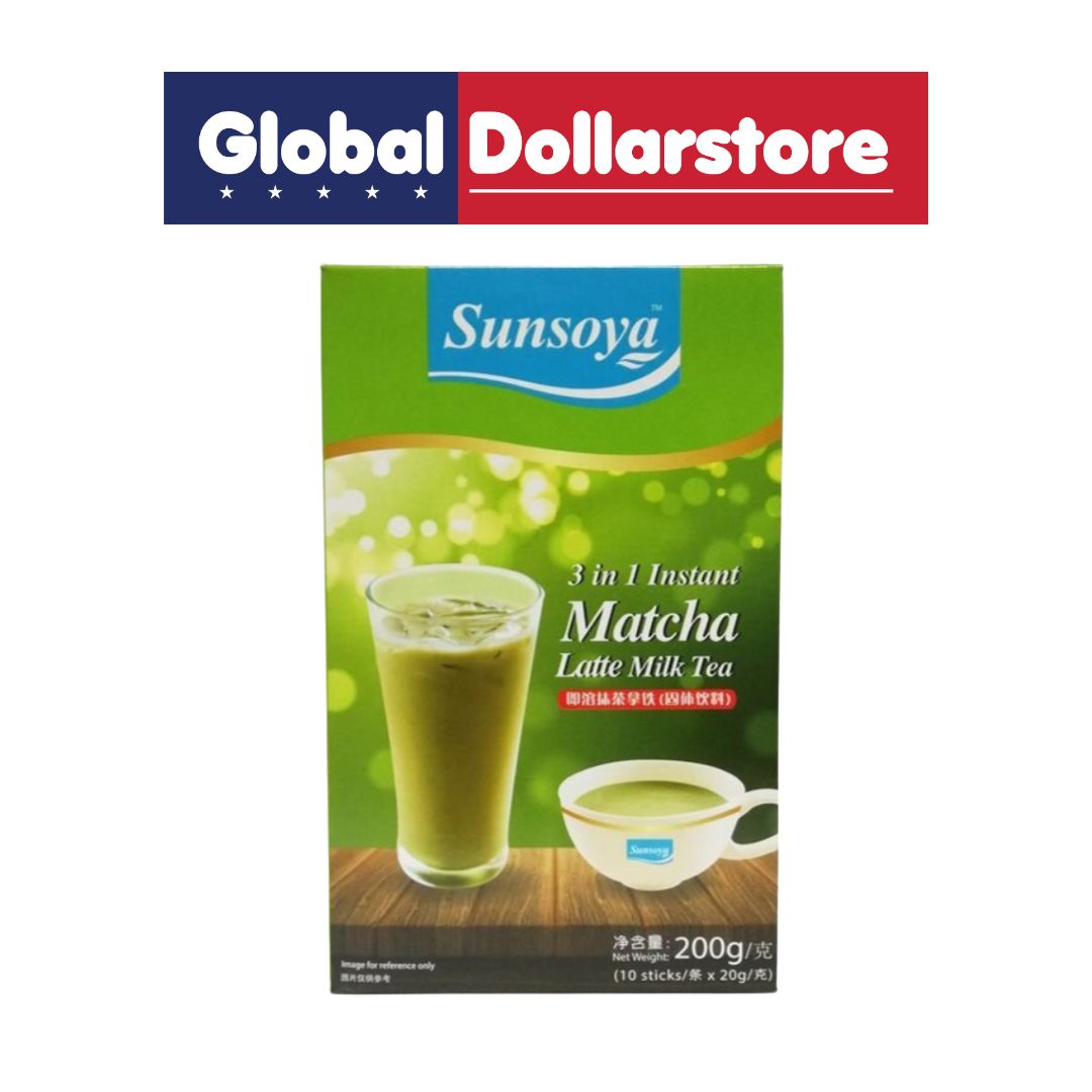 SUN SOYA MILK TEA-MATCHA LATTE 10'S 200G/12
