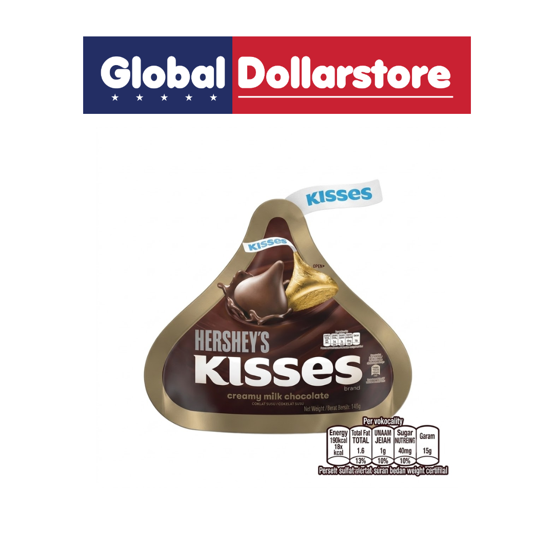 HERSHEY’S KISSES Extra Creamy Milk Chocolate, smooth and indulgently creamy milk chocolate candies with a rich, melt-in-your-mouth texture, individually wrapped for easy snacking, sharing, gifting, or enjoying a sweet treat anytime.