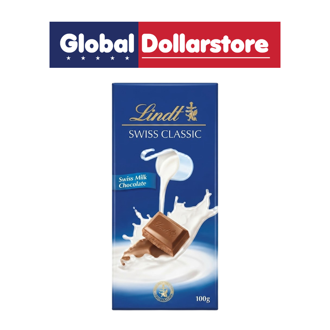 Lindt Classic Milk Chocolate featuring smooth, creamy milk chocolate with a rich cocoa flavor and melt-in-your-mouth texture, perfect for snacking, sharing, gifting, pairing with coffee, or enjoying as an indulgent sweet treat.