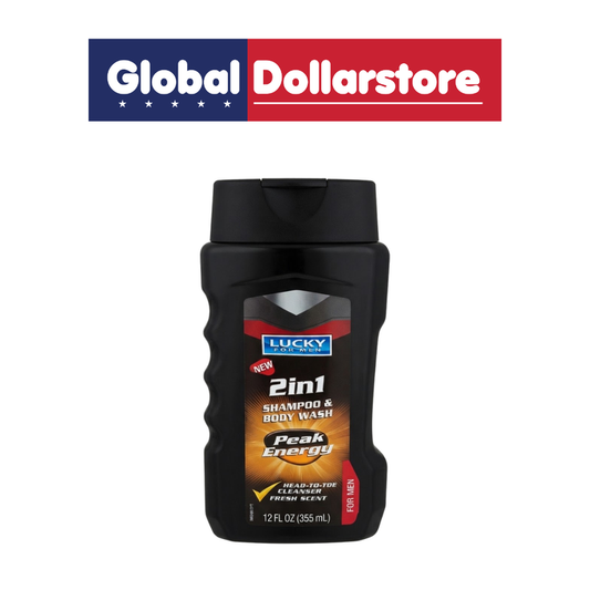 Lucky 3-in-1 Peak Energy instant drink mix combining coffee, creamer, and sweetness in one convenient sachet for a rich and energizing beverage.