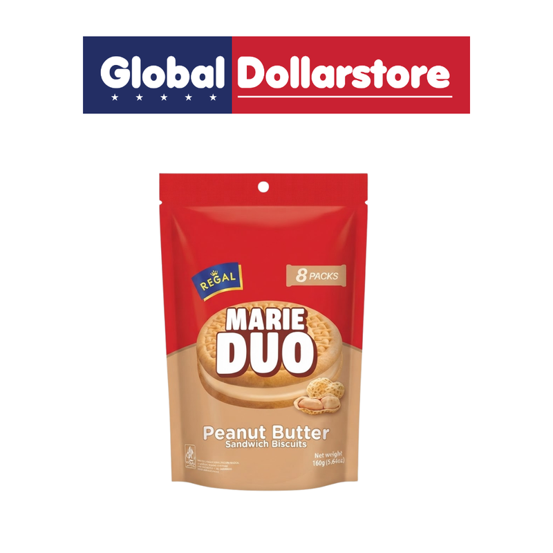 Marie Duo Peanut snack pouch featuring crunchy, savory peanut-flavored treats in convenient portable packaging, with distinctive Marie Duo branding for a satisfying everyday snack.