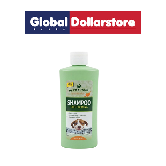 My Pet's Friend Dog Shampoo 16oz bottle for gentle pet grooming, designed to help clean a dog's coat while keeping bath time fresh and convenient.