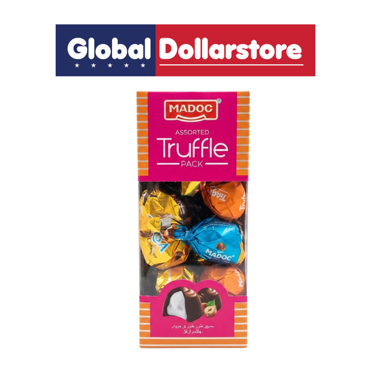 Madoc Assorted Truffle Pack featuring a selection of indulgent truffle chocolates in assorted flavors, beautifully packaged for gifting, sharing, or enjoying as a rich and satisfying sweet treat.