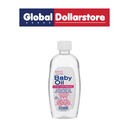 Mild and Gentle Baby Oil in a convenient bottle, formulated for delicate skin care and suitable for moisturizing, massage, and everyday baby care.