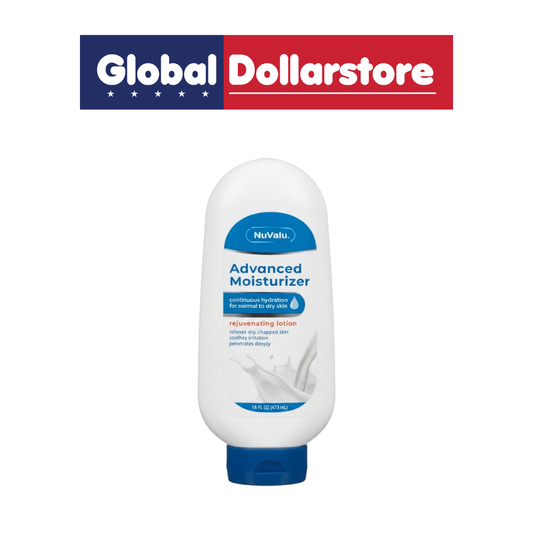 Nuvalu Advanced Moisturizer for Dry Skin, formulated to provide lasting hydration and help replenish moisture for a softer, smoother skin feel.