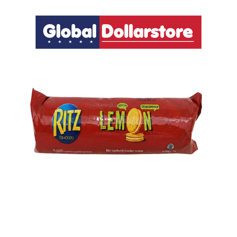 Ritz Cracker Lemon featuring crisp, light crackers with a refreshing lemon flavor, perfect for snacking, pairing with spreads, serving with tea or coffee, or enjoying as a flavorful everyday treat.