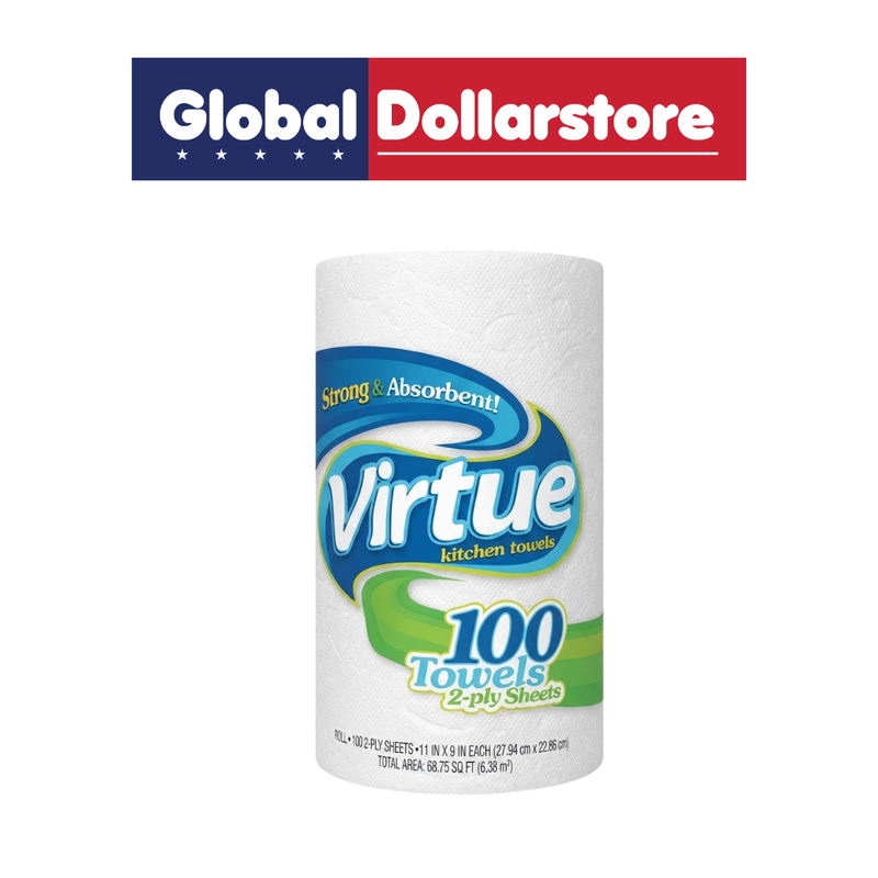 Virtue Kitchen Tissue roll designed for everyday kitchen cleanup, offering an absorbent and convenient paper solution for wiping spills and surfaces.